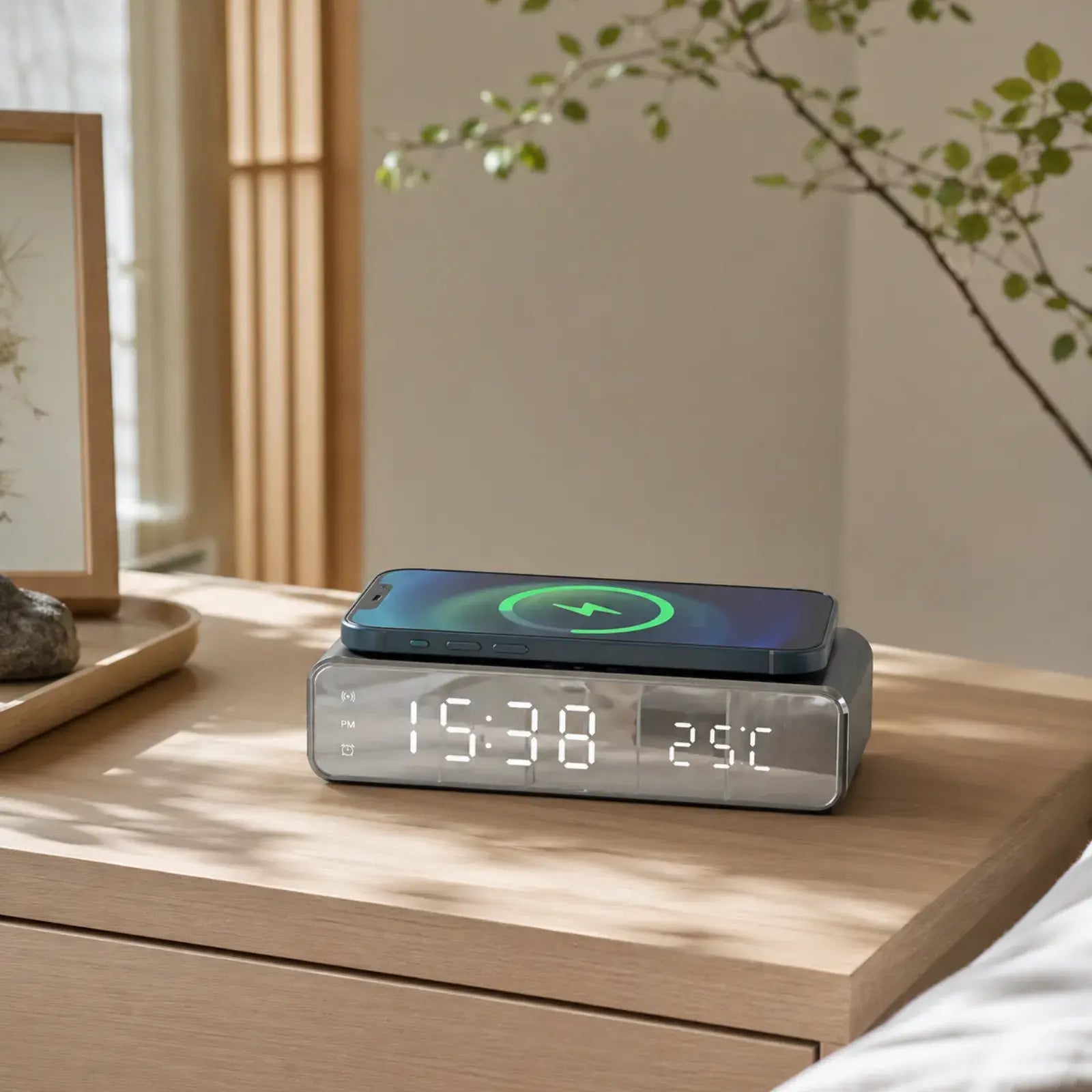 LumiDock | 置くだけで整う、静かなワイヤレス充電クロック
