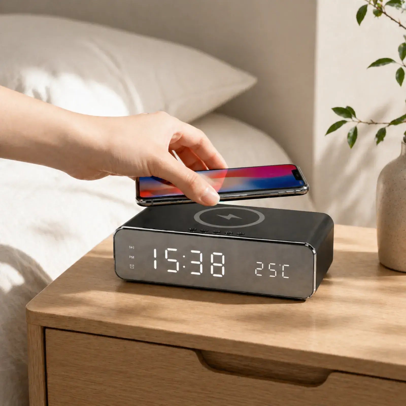 LumiDock | 置くだけで整う、静かなワイヤレス充電クロック
