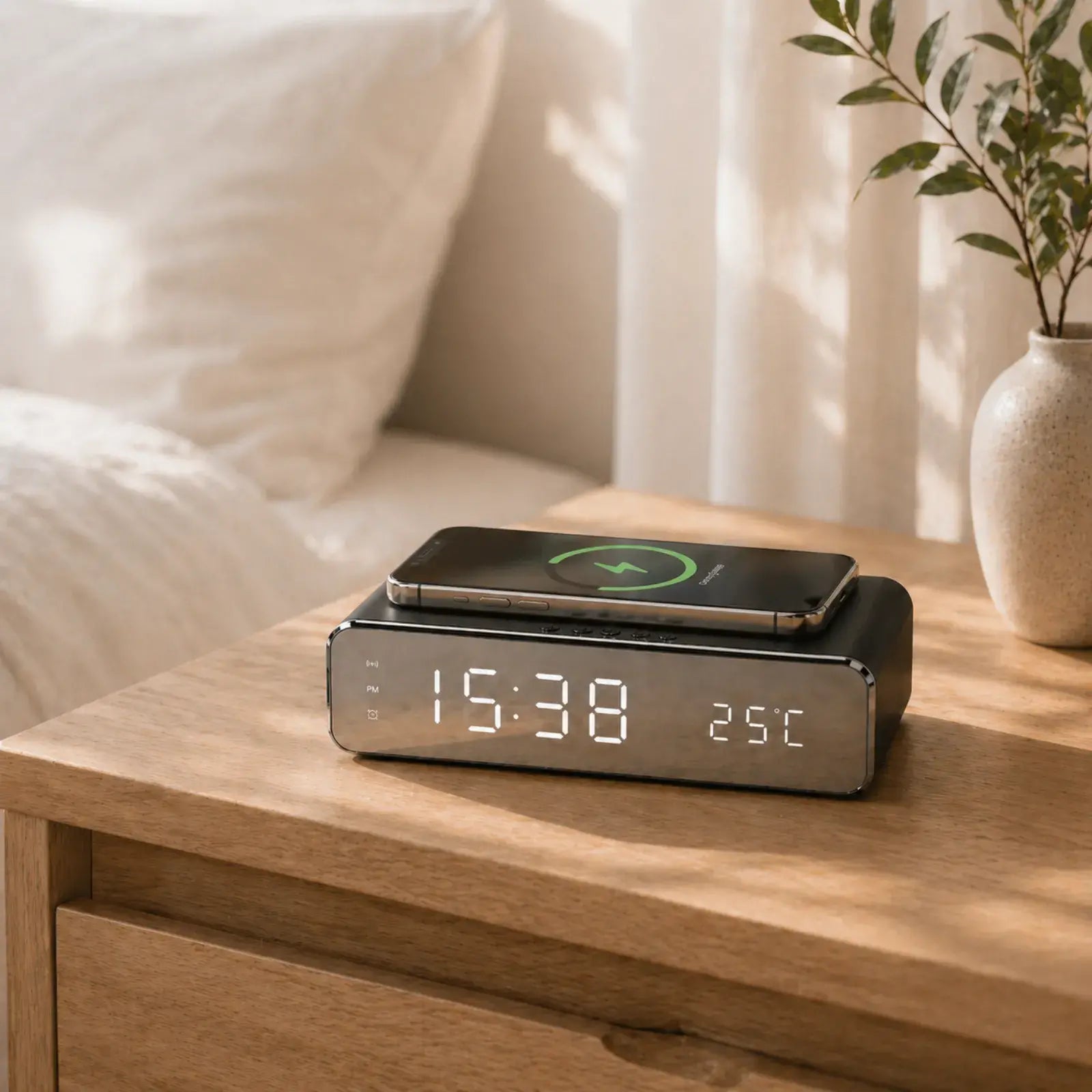 LumiDock | 置くだけで整う、静かなワイヤレス充電クロック