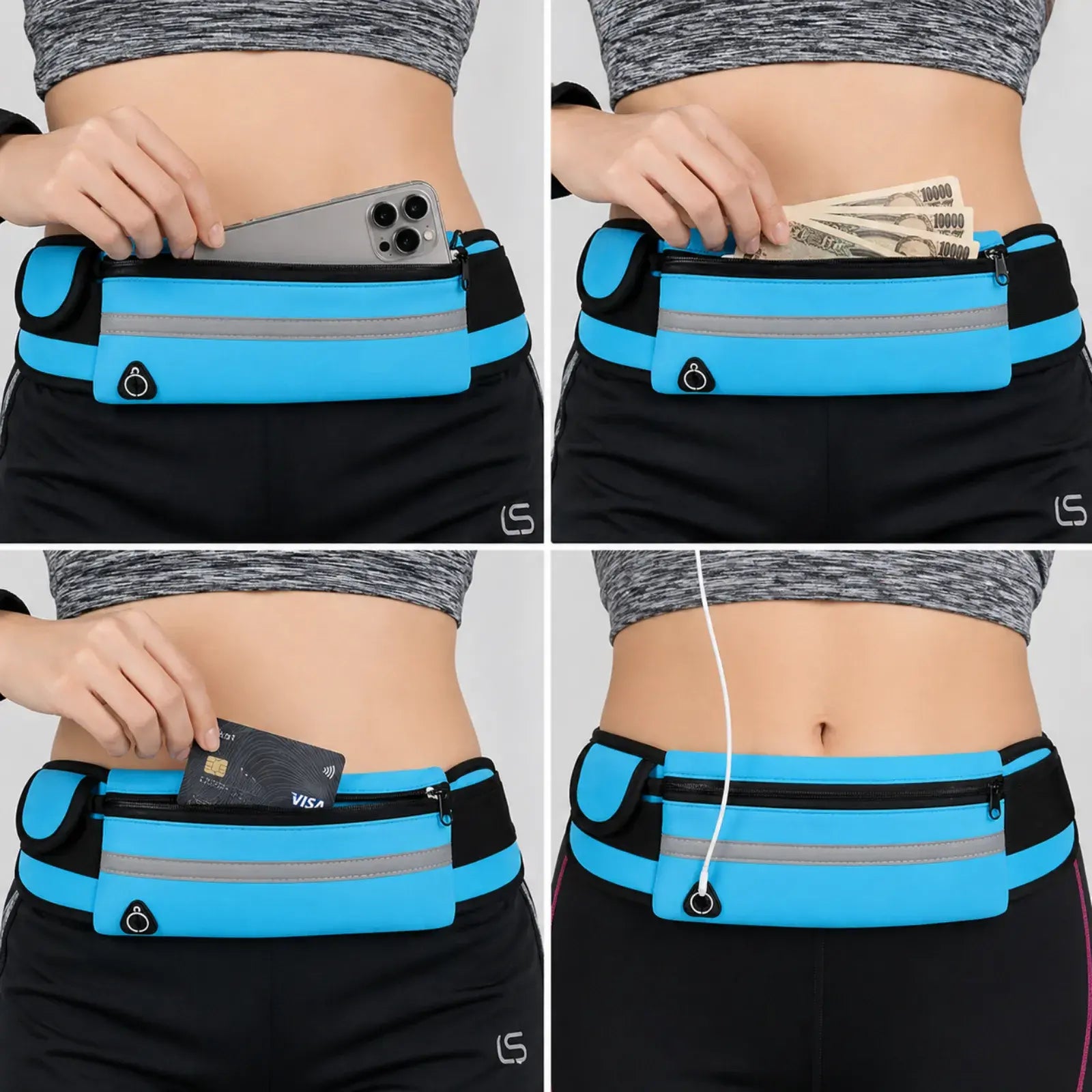 RunEase Bottle Belt | ボトルもスマホもすっきり収まる、揺れにくいランニングポーチ