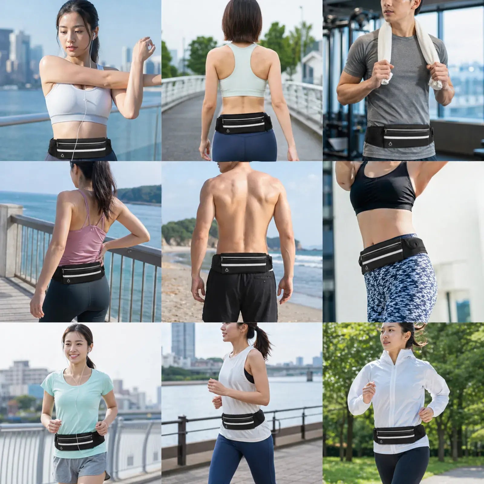 RunEase Bottle Belt | ボトルもスマホもすっきり収まる、揺れにくいランニングポーチ