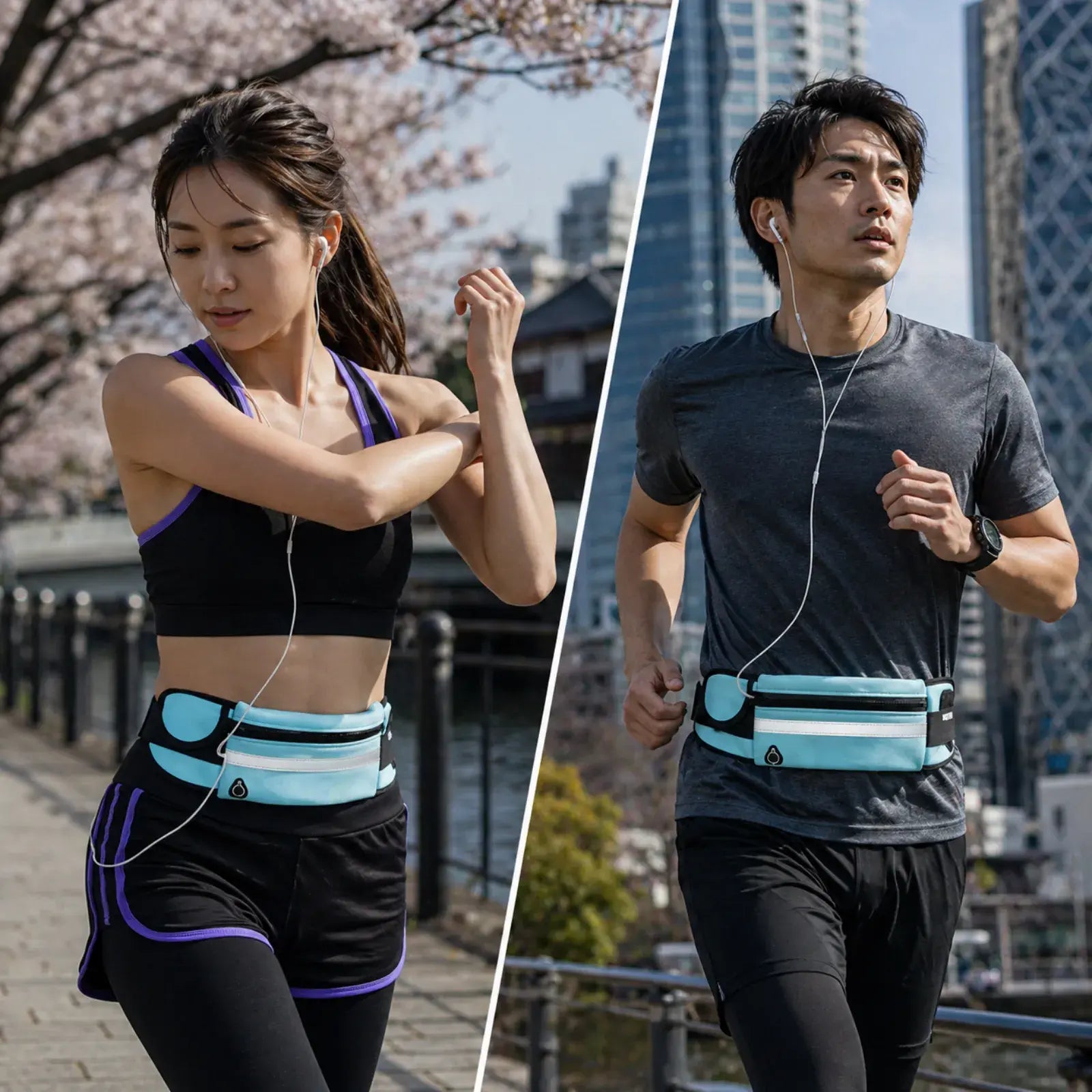 RunEase Bottle Belt | ボトルもスマホもすっきり収まる、揺れにくいランニングポーチ